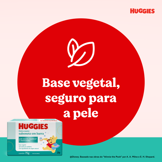 Sabonete em Barra Huggies Extra Suave para bebê – 75g